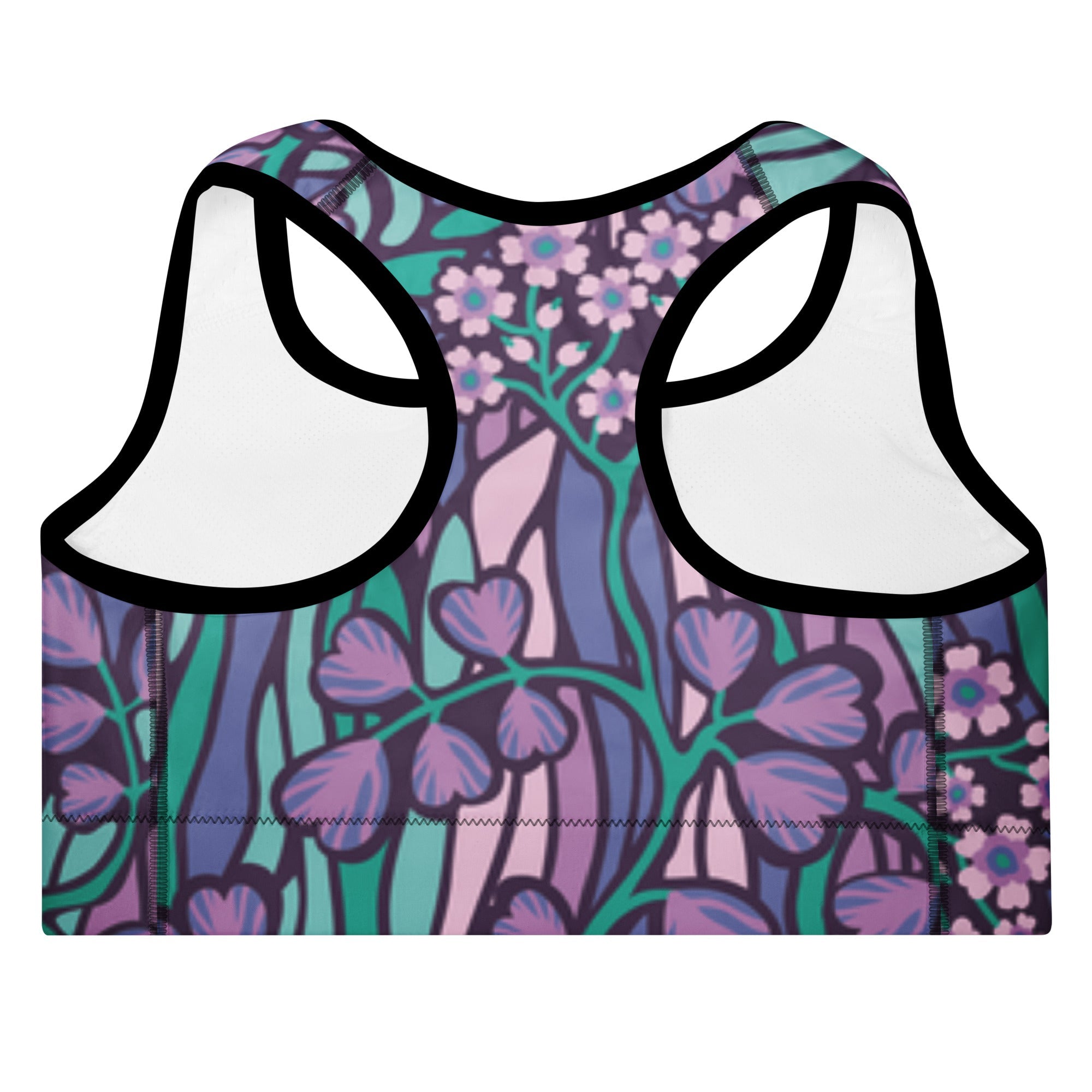 Purple Jungle (Padded Sports Bra - FB0027) - Trillii