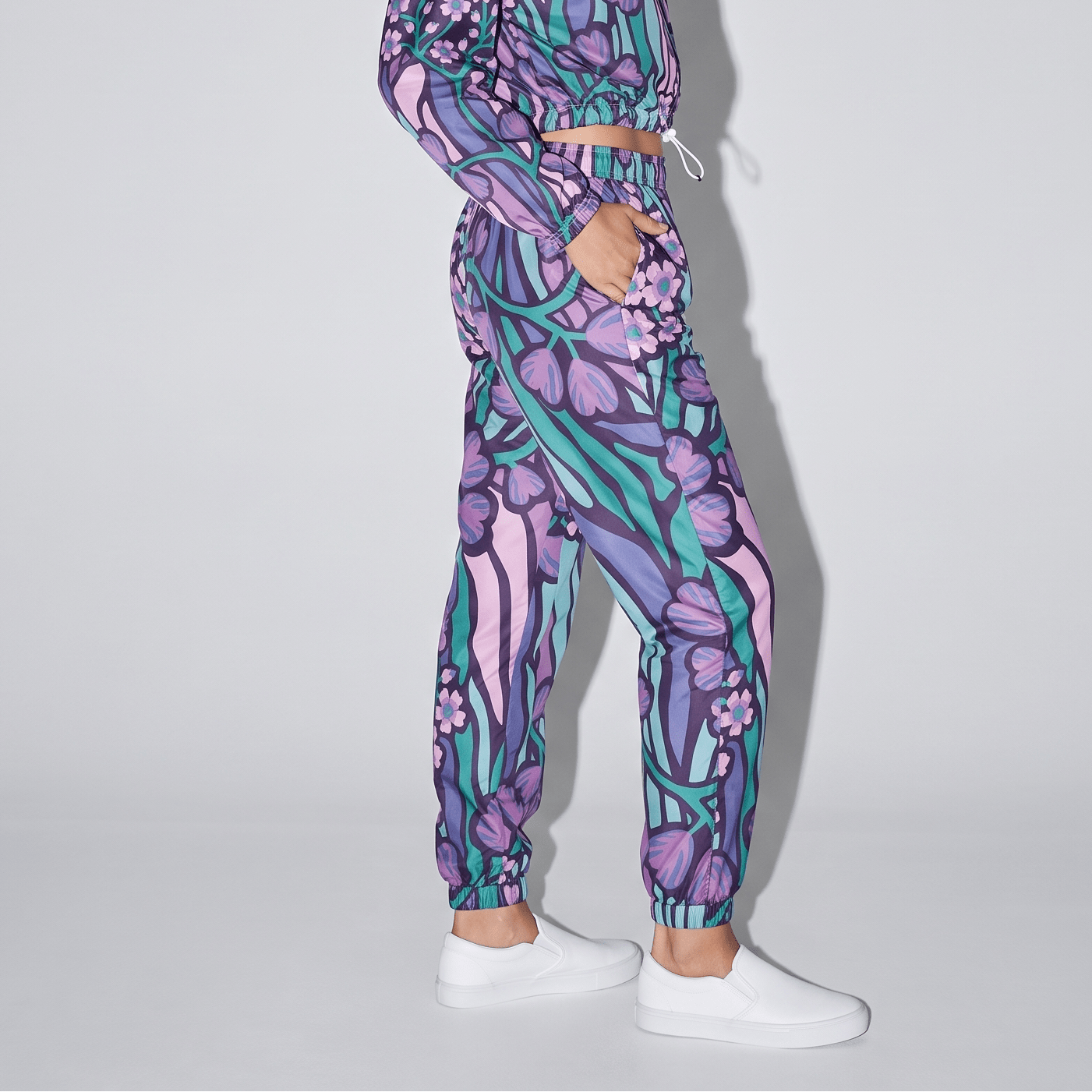 Purple Jungle (Unisex track pants - FB0027) - Trillii