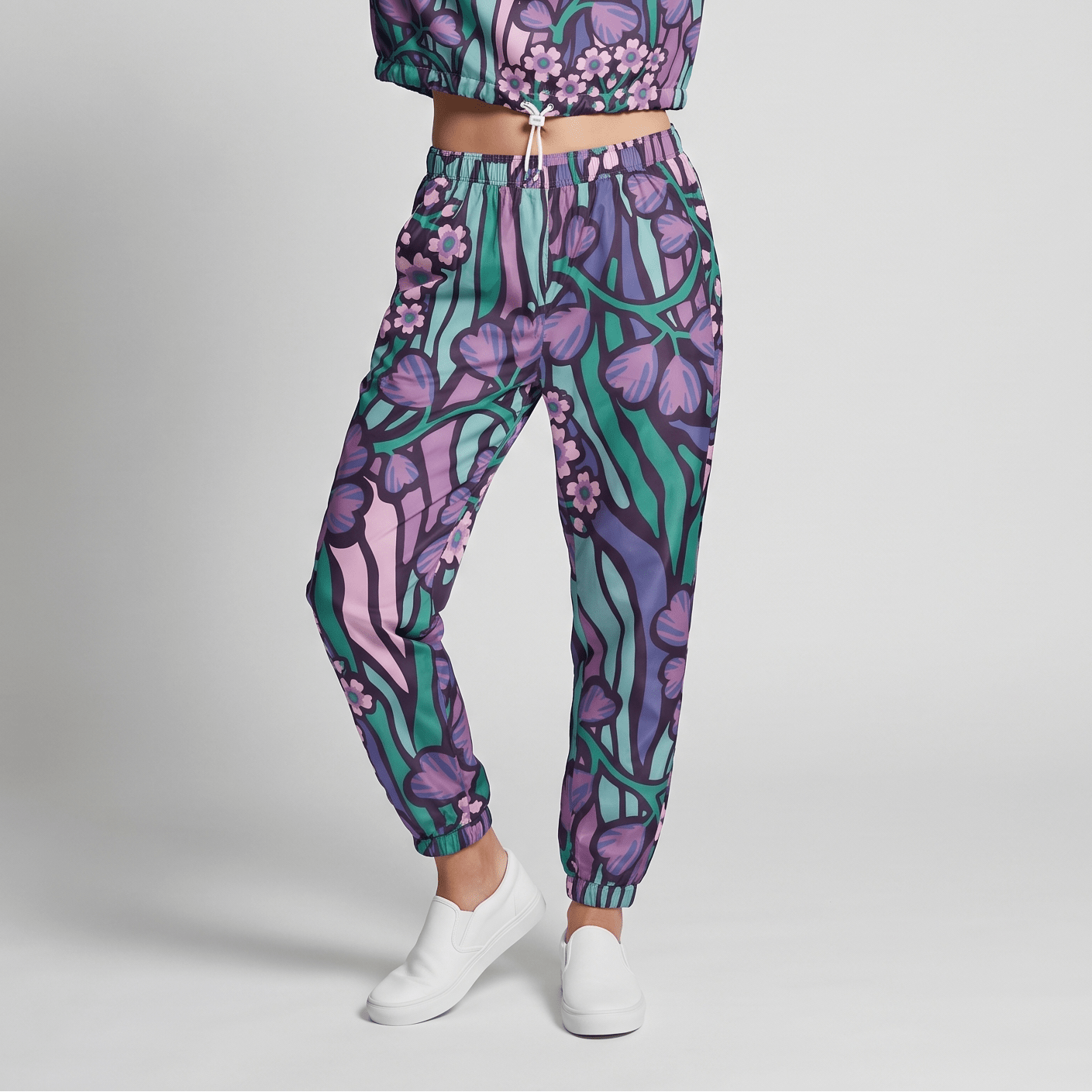 Purple Jungle (Unisex track pants - FB0027) - Trillii