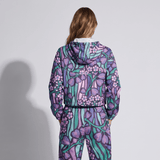 Purple Jungle (Women’s cropped windbreaker - FB0027) - Trillii