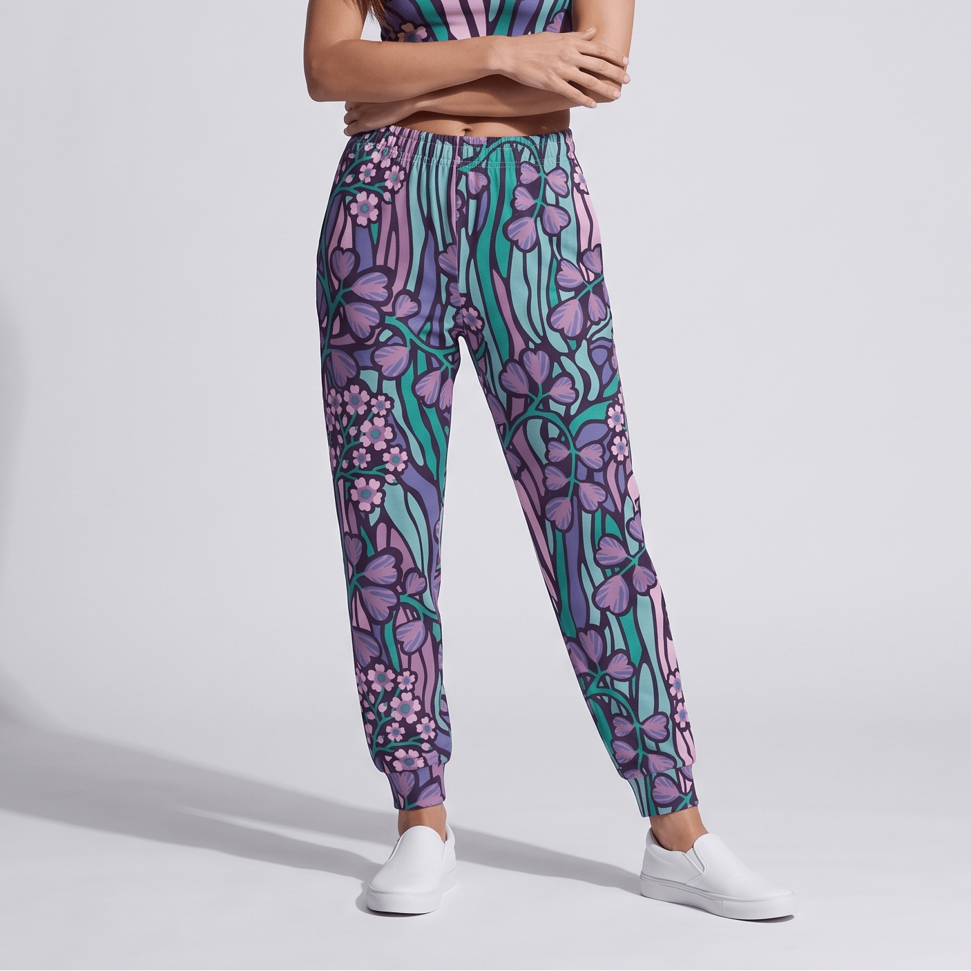 Purple Jungle (Women's Joggers - FB0027) - Trillii