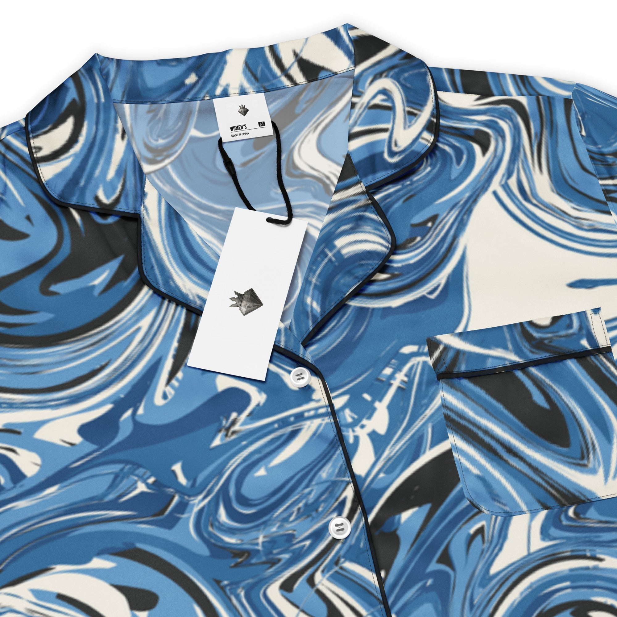 Rough Water (Pajama Shirt (Long) - FB0076) - Trillii