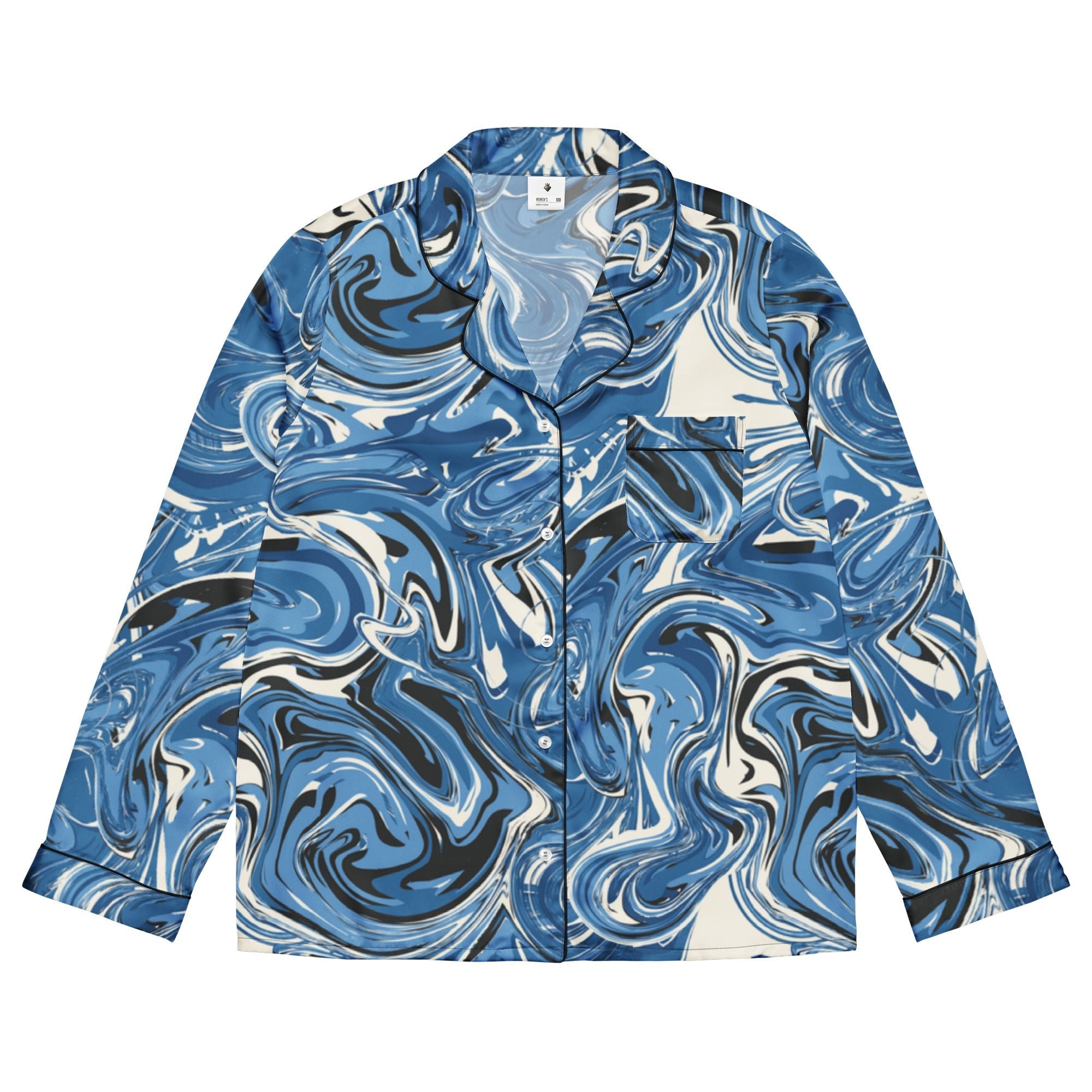 Rough Water (Pajama Shirt (Long) - FB0076) - Trillii