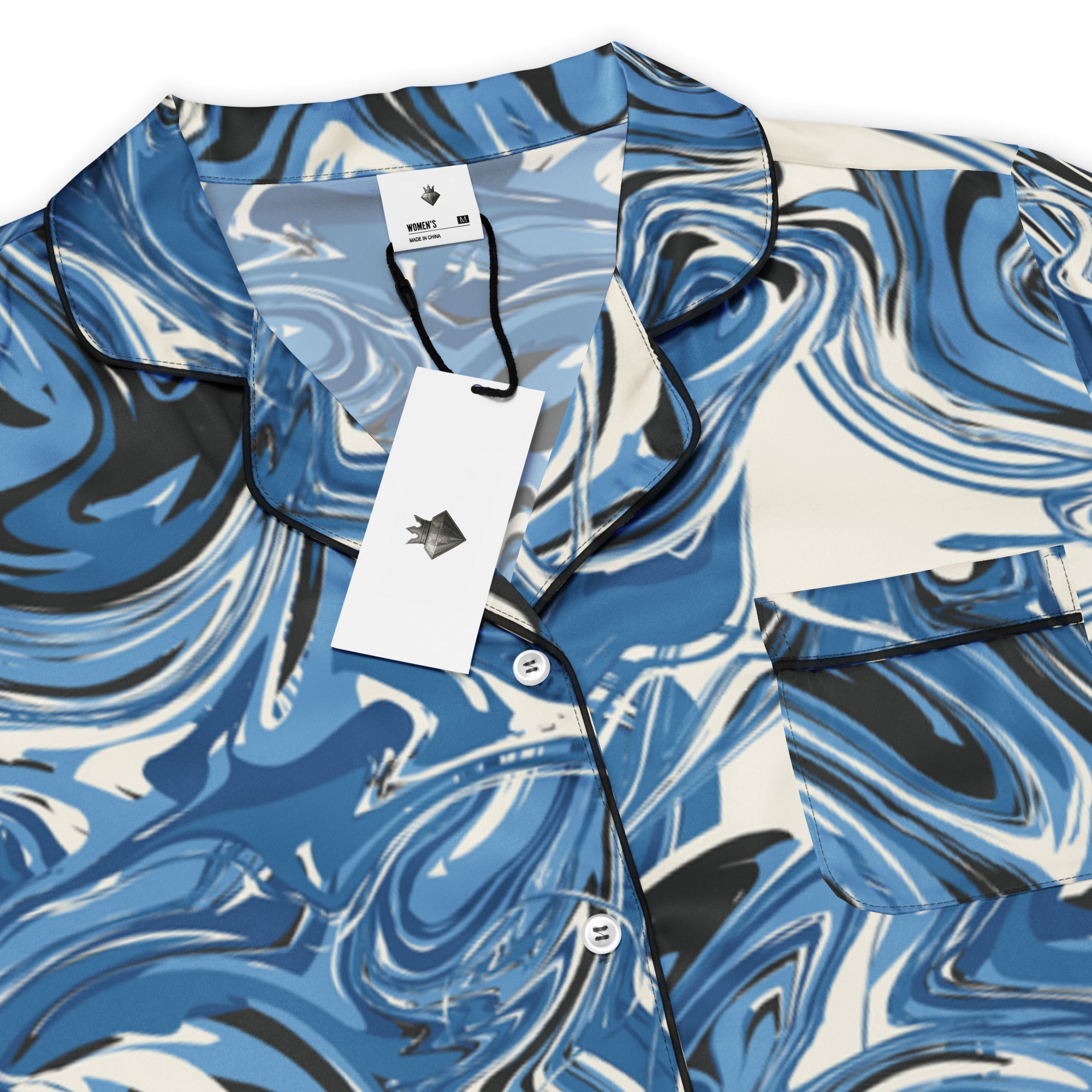 Rough Water (Pajama Shirt (Short) - FB0076) - Trillii