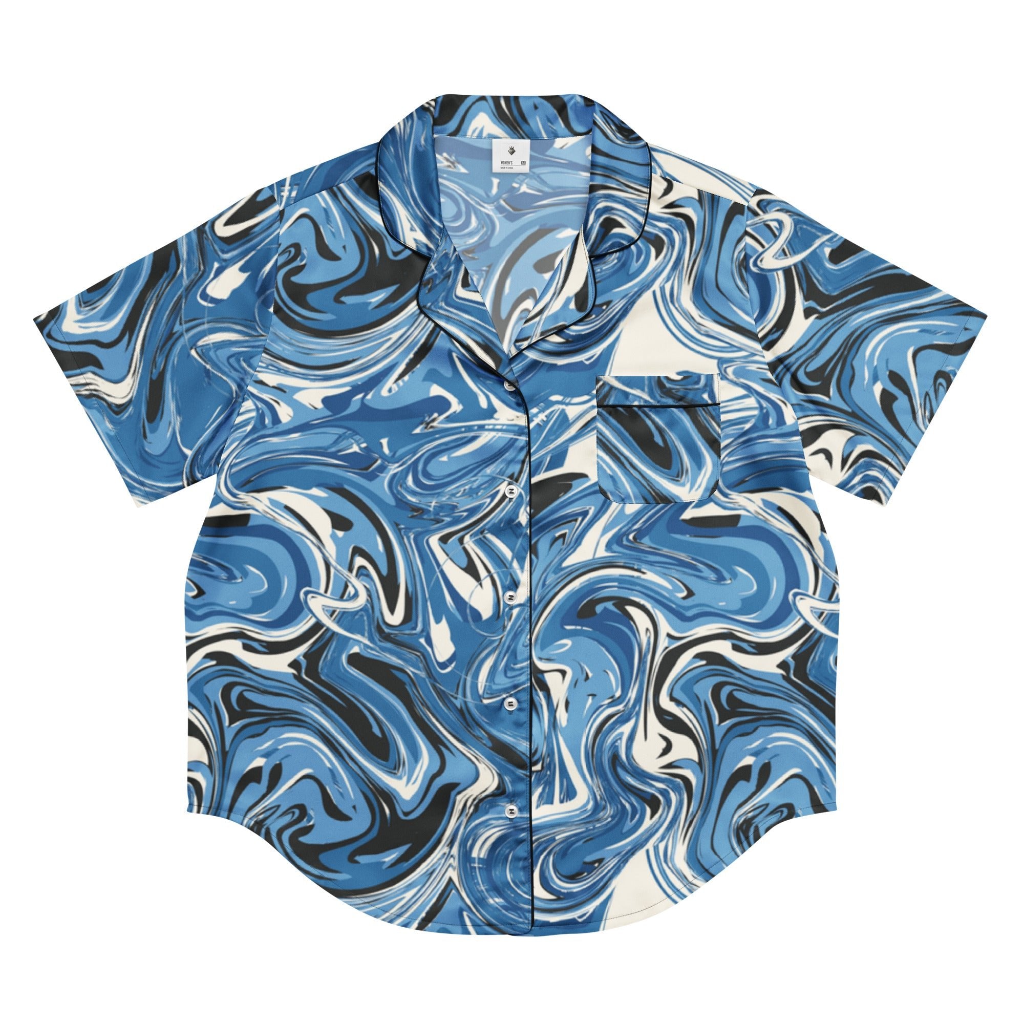 Rough Water (Pajama Shirt (Short) - FB0076) - Trillii