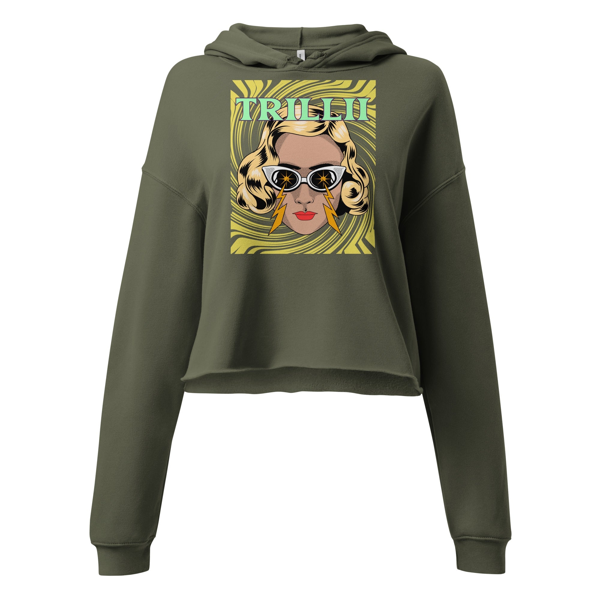 Stunning Gaze (Crop Hoodie - FB0146) - Trillii