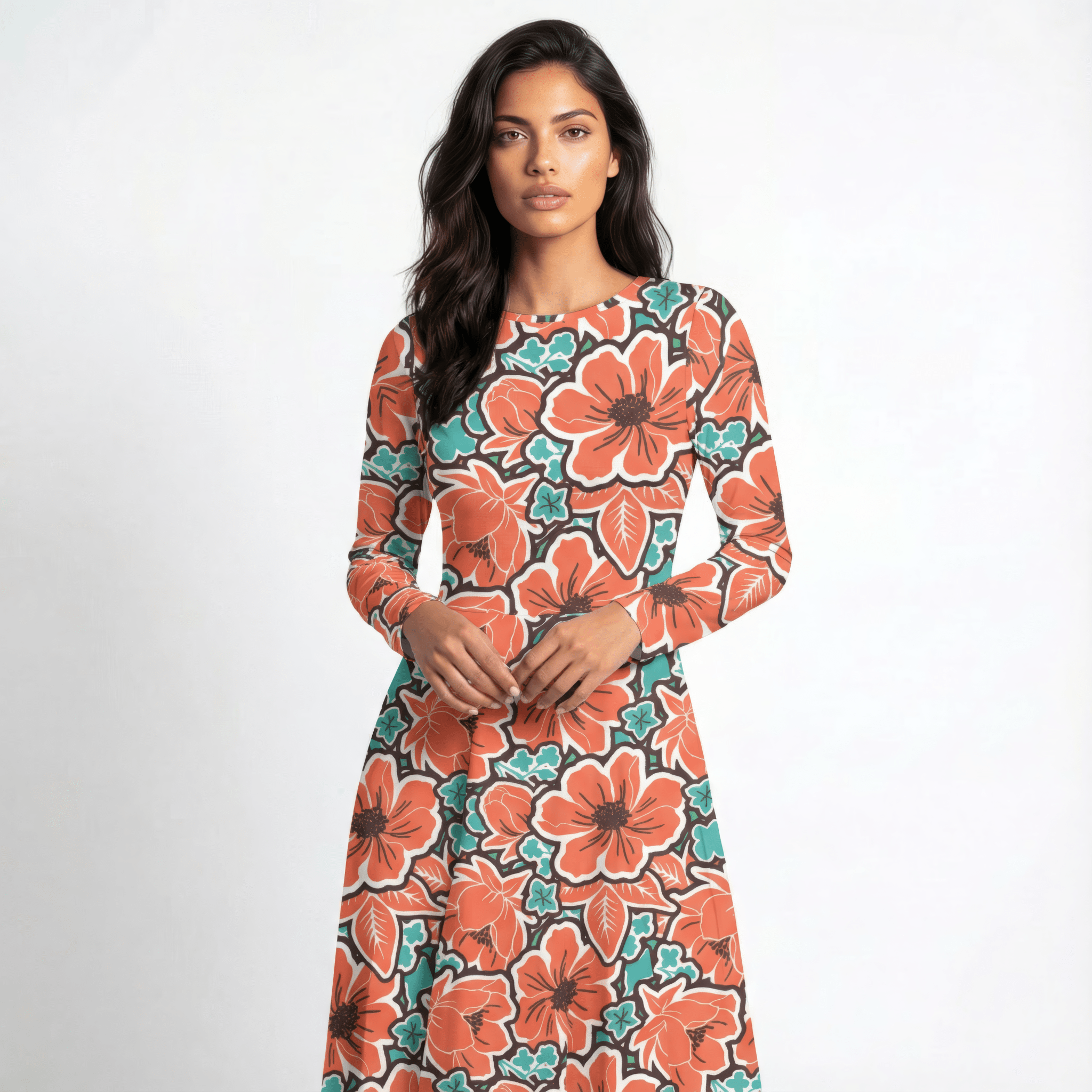 Tropical Ambition (Midi Dress - FB0092) - Trillii
