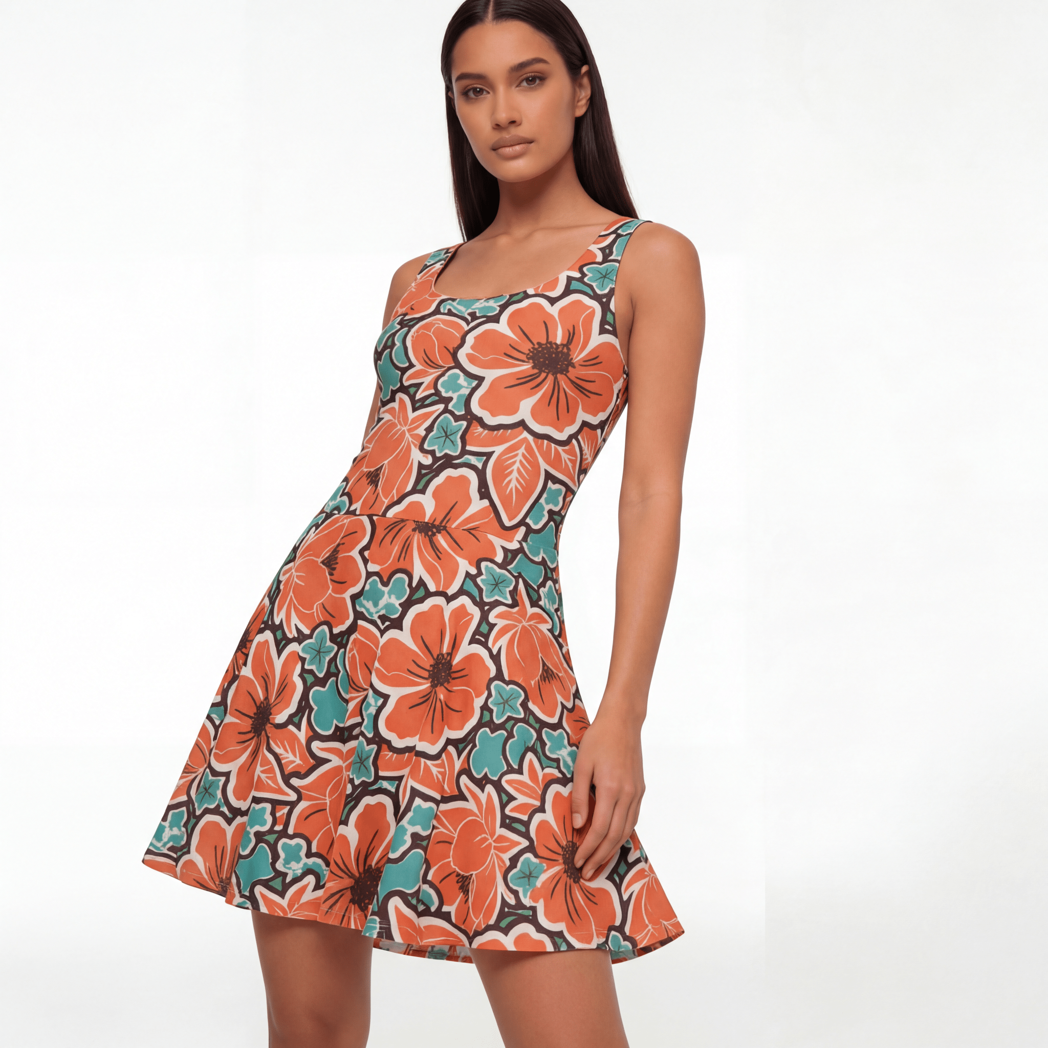 Tropical Ambition (Skater Dress - FB0092) - Trillii