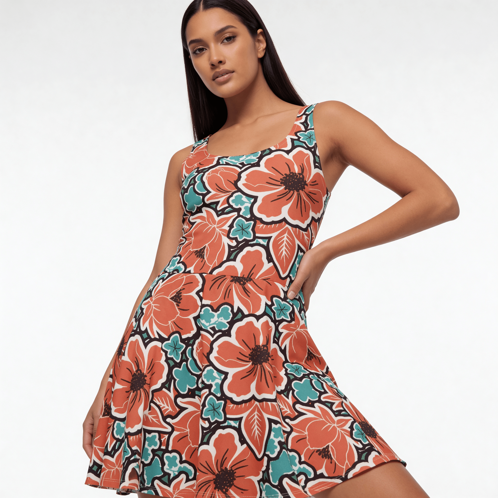 Tropical Ambition (Skater Dress - FB0092) - Trillii