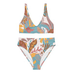 Tropical Pieces (High - waisted Bikini - FB0024) - Trillii