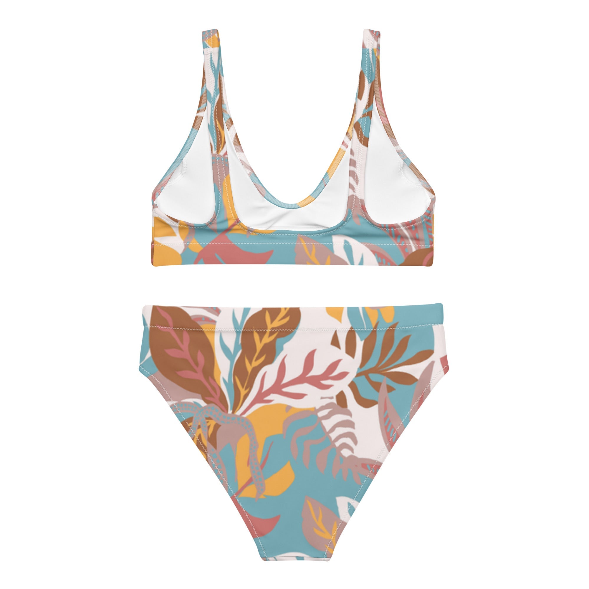 Tropical Pieces (High - waisted Bikini - FB0024) - Trillii