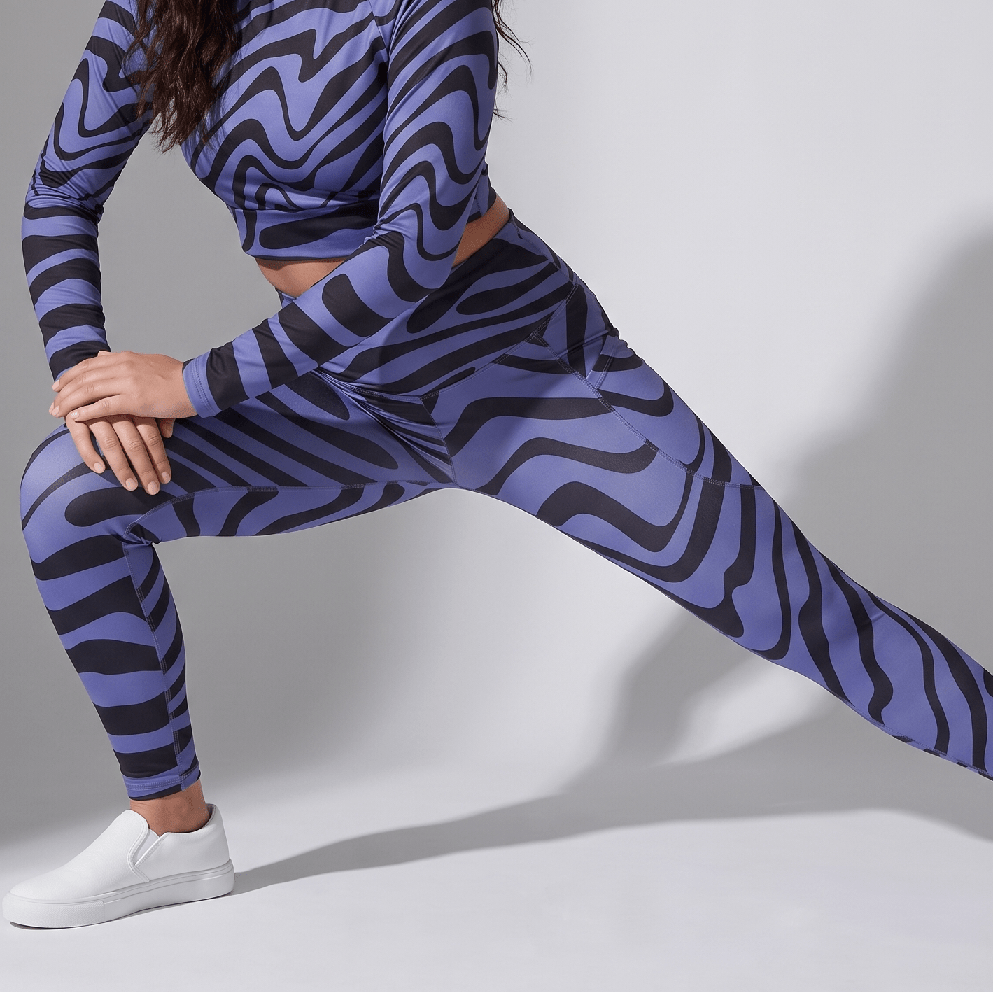 Violet Creatures (Crossover Leggings w/pockets - FB0018) - Trillii