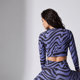Violet Creatures (Long Sleeve Cropped Top - FB0018) - Trillii