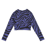 Violet Creatures (Long Sleeve Cropped Top - FB0018) - Trillii