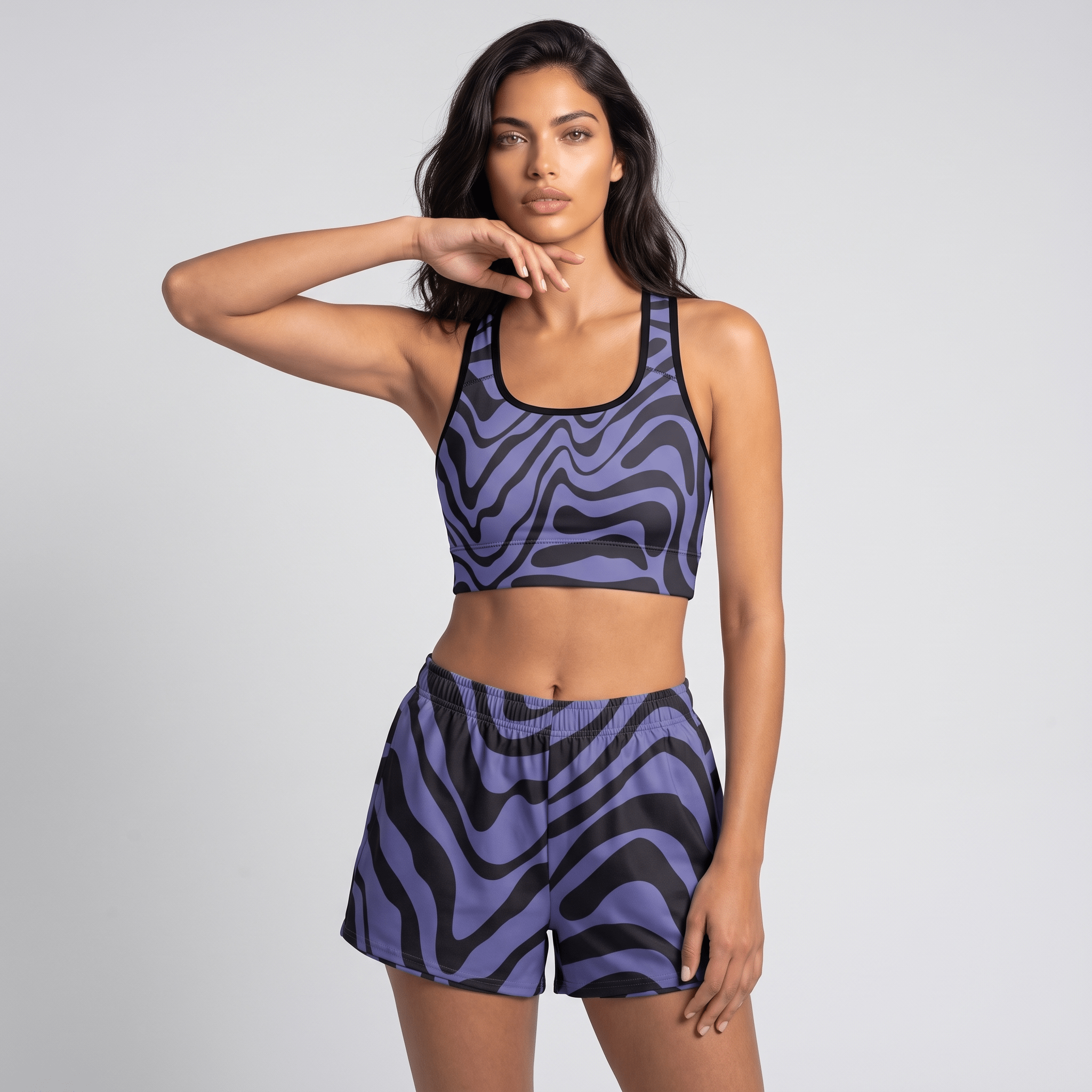 Violet Creatures (Padded Sports Bra - FB0018) - Trillii