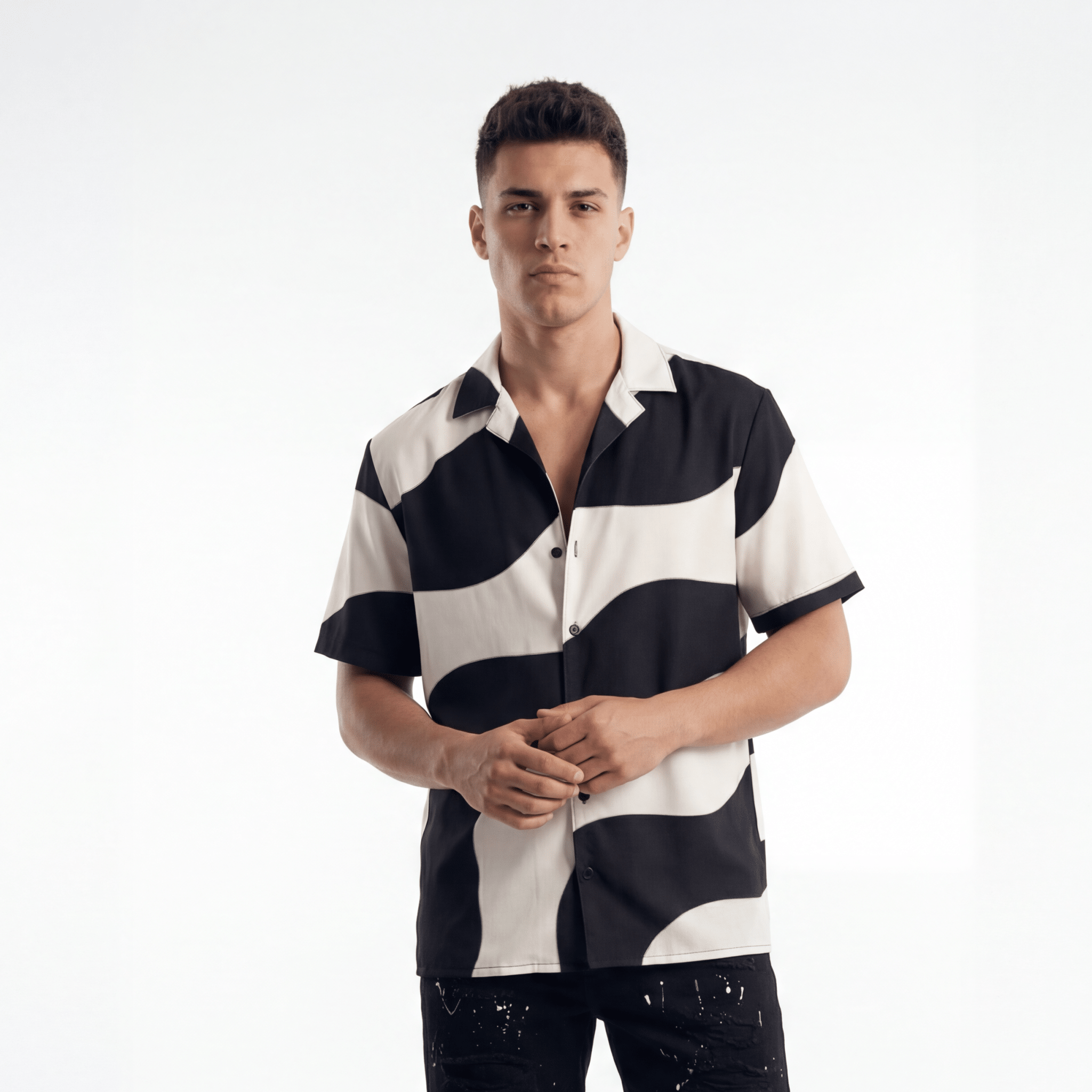 Waveform (Button Shirt - FB008) - Trillii