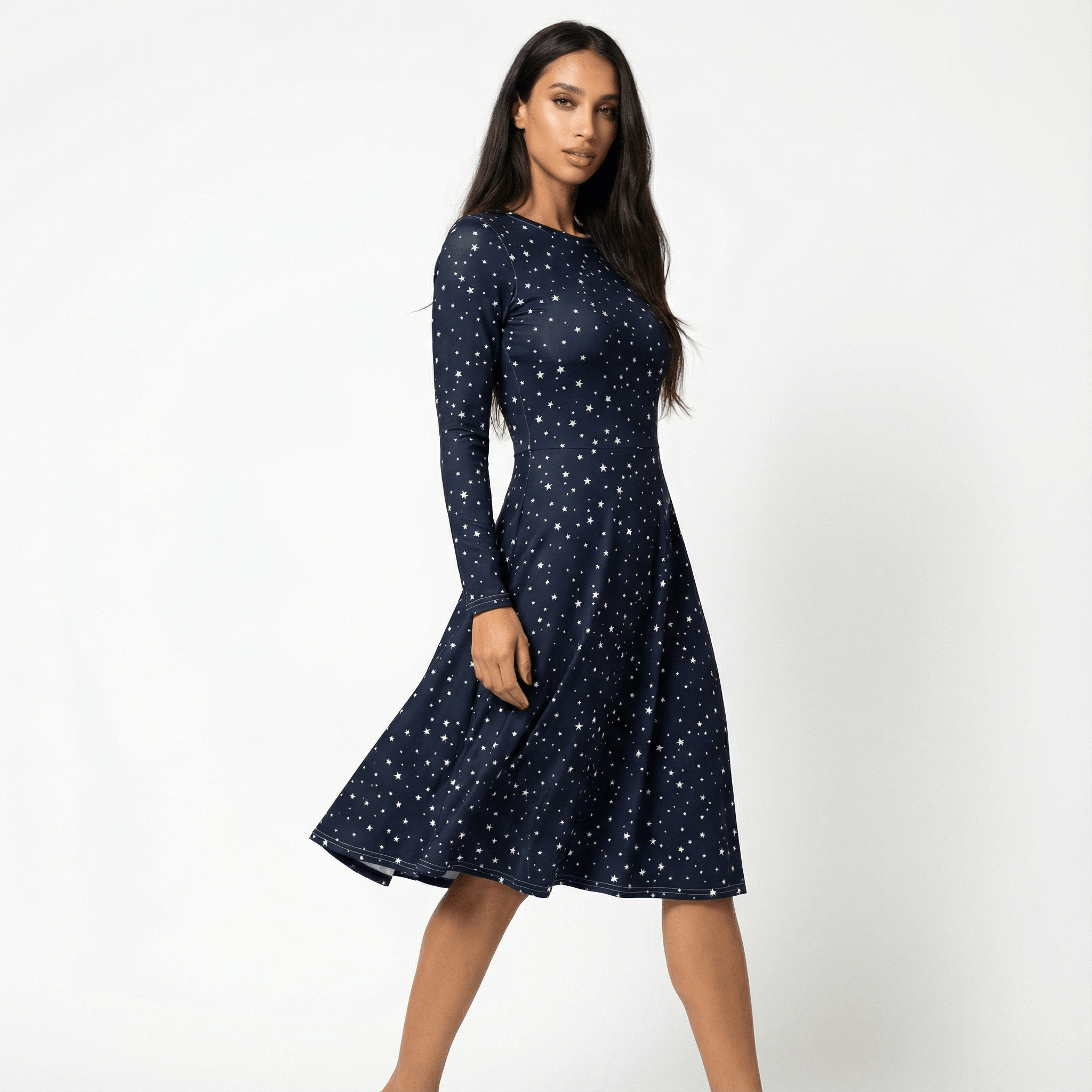 Zealous Starlight (Midi Dress - FB0091) - Trillii